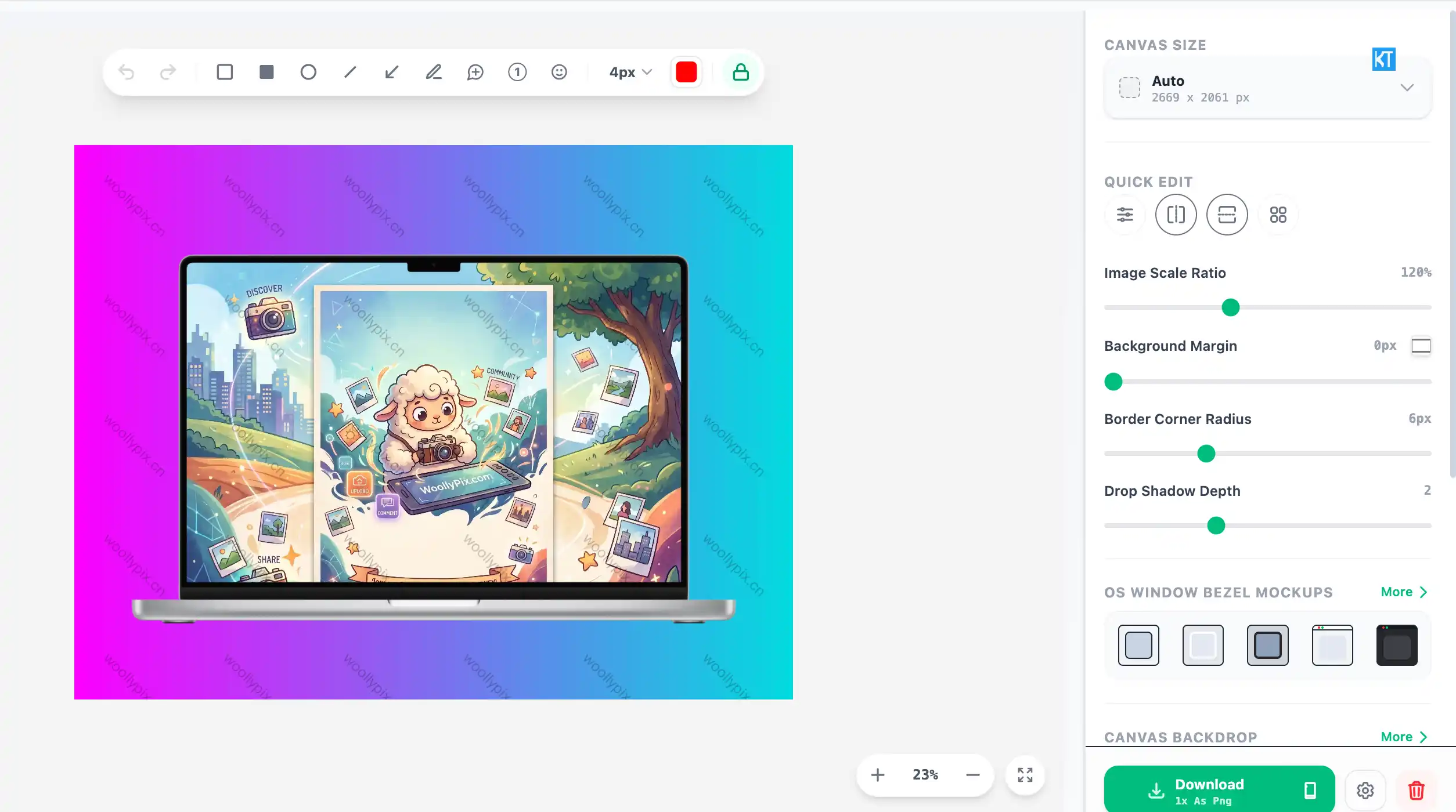 Device mockup demonstration